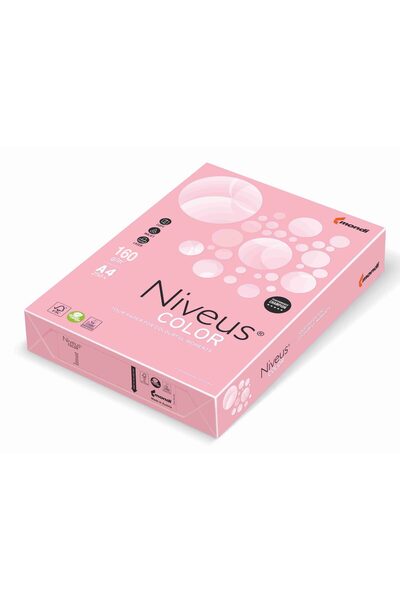 NIVEUS ПАЛЕТАЗИРАН А4 КОПИРЕН КАРДБОАРД СВЕТЛО РОЗОВ 160Г 250 БРОЯ