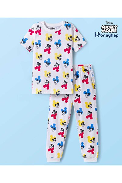 Honeyhap Marvel Single Jersey Knit Half Sleeves Co-ord Night Suit With Mickey...