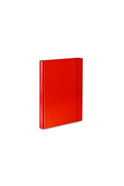 VauPe VP Map cardboard with plasticized elastic 25 mm 310 red