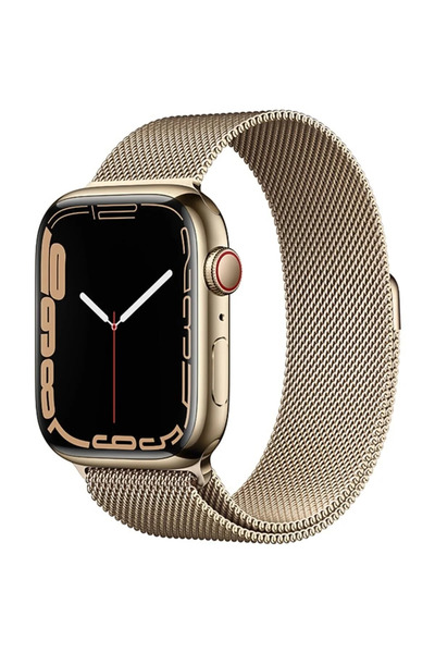 Apple Watch Series 7, GPS + CELL, 45mm, Auriu, Openbox