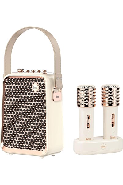 DIVOOM Song Bird Bluetooth Karaoke Speaker with Portable and Fun Sound, White