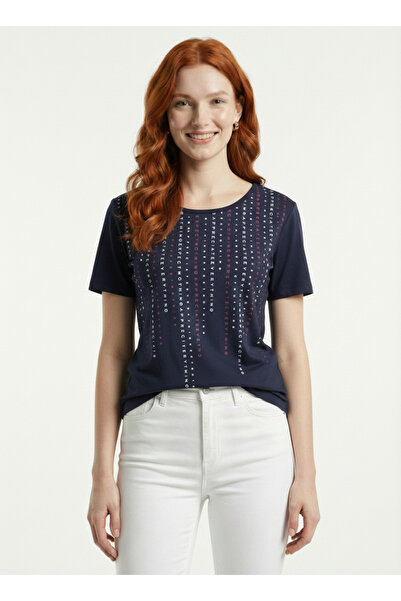 Neden Tekstil Women's Printed Short Sleeve T-Shirt