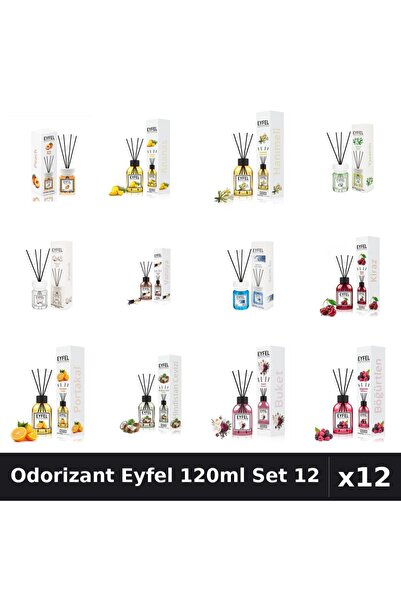 Eyfel Set 12 Odorizante Camera cu Betisoare - Arome Asortate Piersica Ananas ...