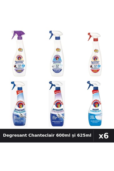 Chanteclair Set 6 Degresant Universal 600-625ml - Lavanda, Marsilia, Bicarbon...