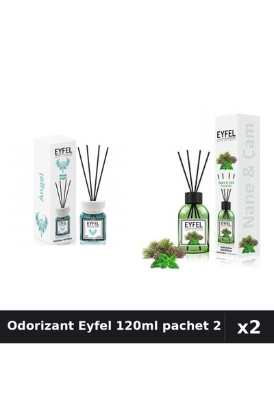 Eyfel Set 2 Odorizant Camera cu Betisoare - Angel, Pin Si Menta 120ml