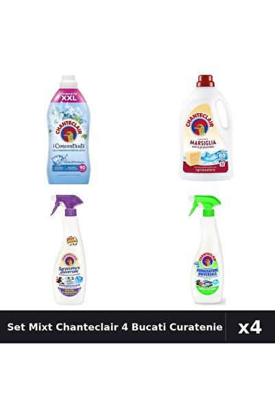 Chanteclair Set 4 Curatenie - Detergent 1575ml, Balsam 1800ml, Degresant 600ml