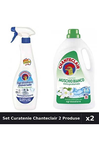 Chanteclair Set 2 Degresant și Detergent Lichid 600ml + 1575ml - Bicarbonat, ...