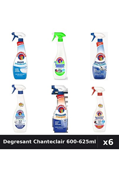 Chanteclair Set 6 Degresant Universal 600-625ml - 6 Arome, Anticalcar, Detart...