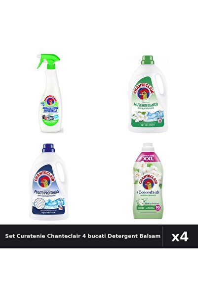 Chanteclair Set 4 Detergent și Balsam Rufe 1575ml 35 Spalari, 1800ml - Mosc A...