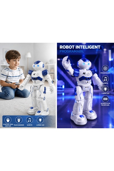EGROSS Robot inteligent Smart Cady Wida, Control prin gesturi și telecomandă,...
