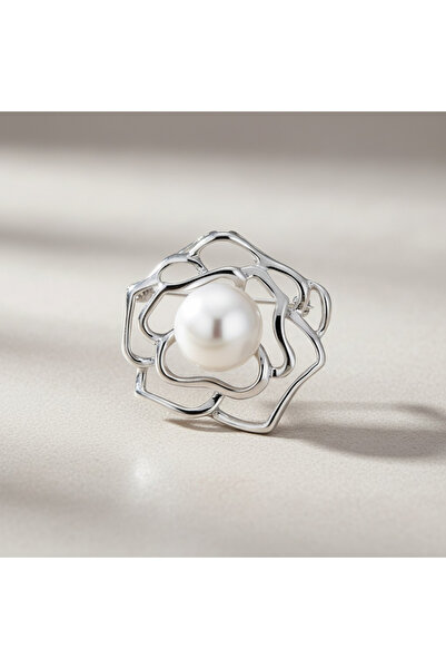Oria Jewelry Pandantiv din argint 925 floare cu perlă