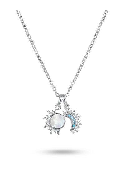 h&b design jewel Silver Sun&Moon Necklace