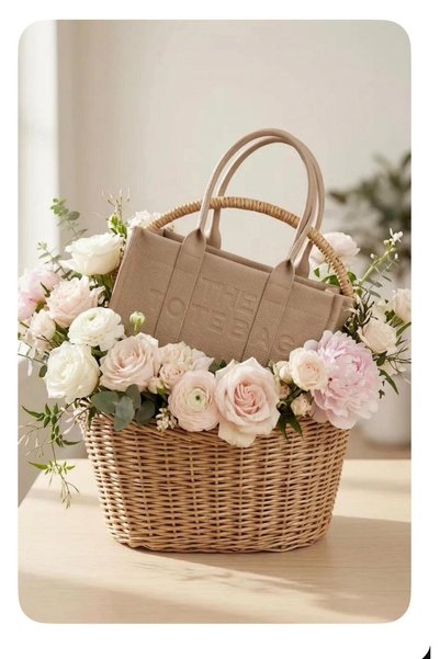 Mervişim Aksesuar The Tote Bag Minimalist Beige Women's Shoulder Bag