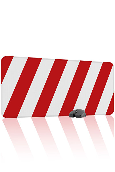 mousepad bastir Red White 90X40 XXL Fan Gaming Player Mouse Pad Non-Slip Base...