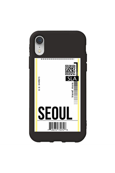 Other Apple iPhone Xr Seoul Travel More Black Colored Silicone TPU Θήκη