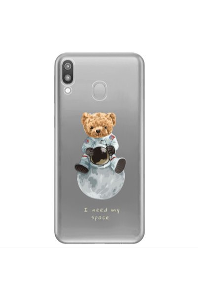 Other Samsung M20 Bear in space Transparent Silicone TPU Θήκη