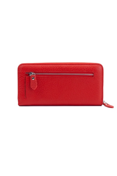 Posete Fagaras Luana Leather Wallet - Red, Genuine Leather Wallet , Women's W...