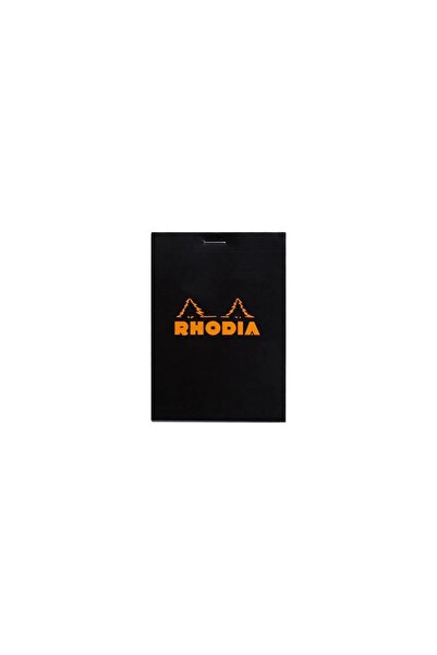 Rhodia Notepad 8.5 x 12 cm, stapled, 80 pages, No.12, Basic, black