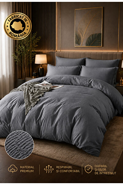 RALEX PUCIOASA Gofre Non-absorbent Bedding Set 6 Pieces, Elastic Fitted Sheet...