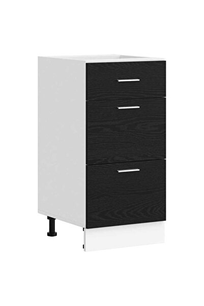 vidaxl Kitchen baseboard Black Oak 40 x 46 x 81.5 cm