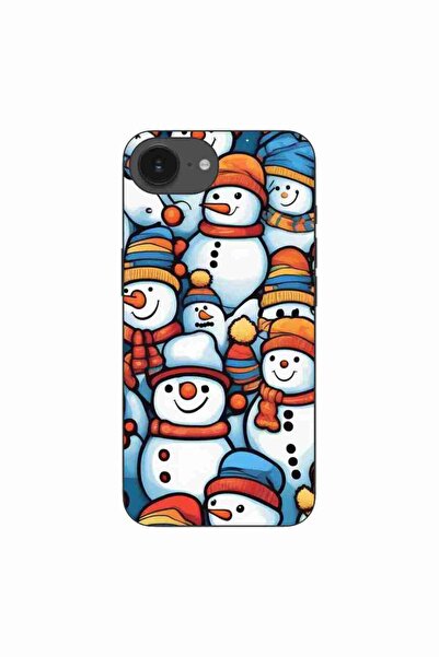OEM Case compatible with Apple iPhone 16e Silicone Gel Tpu Model Snowman Pattern