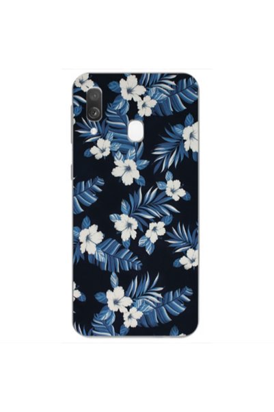 Other Samsung A40 flower blue laves Transparent Silicone TPU Θήκη