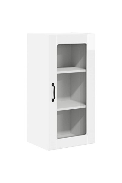 vidaxl Dulap de bucătărie Alb lucios 40 x 31 x 80 cm Lemn compozit
