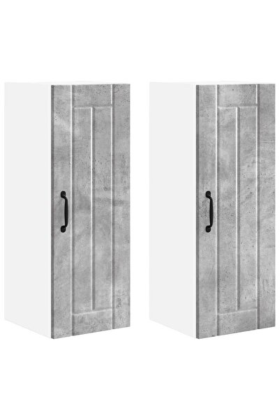 vidaxl Kitchen cabinet 2 pcs Concrete grey 30 x 31 x 80 cm