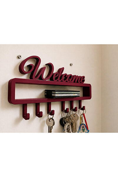 farist Welcome Written Wall Key Holder Rack – Decorative Hanging Key Organize...