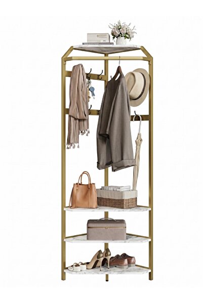 Garvee Corner Coat Rack with Storage, Entryway Hall Tree with Bench and 180cm...