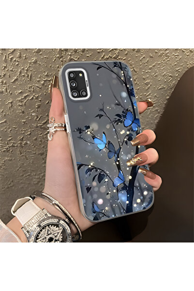 PATTERNOVA Samsung Galaxy A31 Uyumlu Nazarik Kelebek Desenli, Tam Kaplama Kor...