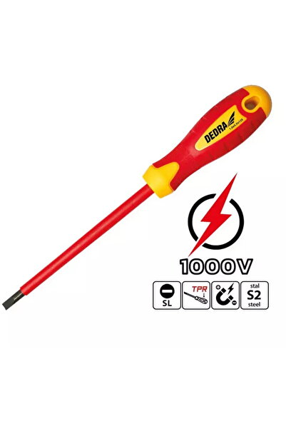 DEDRA EXIM Insulated flat screwdriver 4x100mm