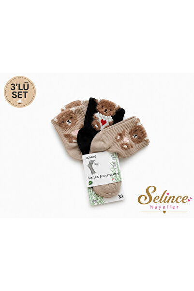 ünal çorap Women's Perfumed Seamless Bamboo 3-Piece Socks