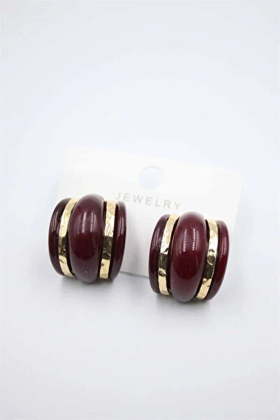 Marsilyan Nvdn- Ieg - Acrylic Earrings - Burgundy Iegrs-Nvdn1