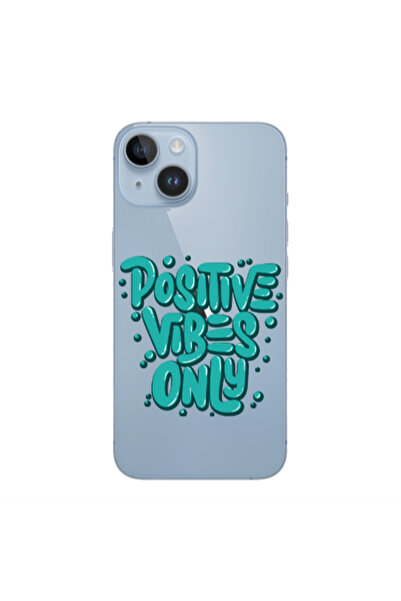 Other Apple iPhone 14 Plus Positive Vibes Only Transparent Silicone TPU Θήκη