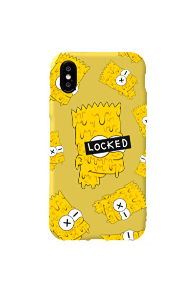 Other Apple iPhone Xs Max Bart Simpson Yellow Colored Silicone TPU Θήκη