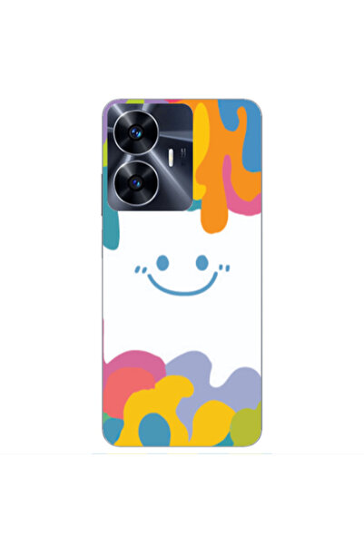 Other Realme Note 50 Oil Paint Smile Transparent Silicone TPU Θήκη