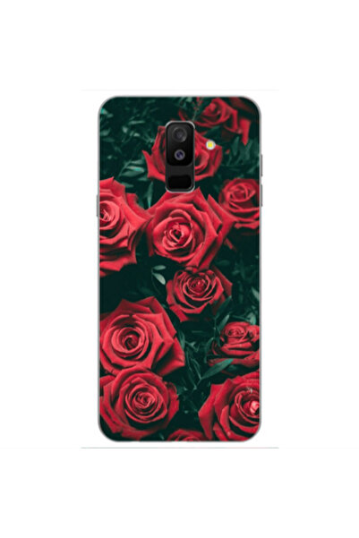 Other Samsung A6 Plus Red Roses Transparent Silicone TPU Θήκη
