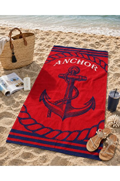 Bikaya Home Luxury Velvet Printed Beach Towel |   75X150 cm |   100% Cotton |...