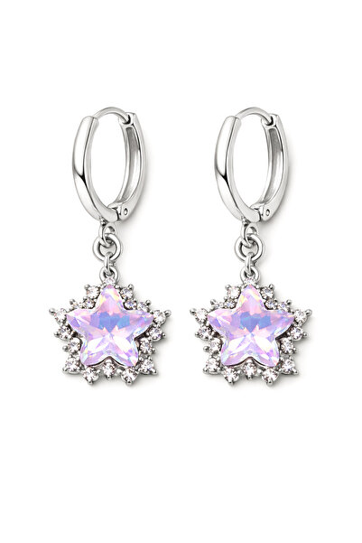 MakeWell Mixed Figure Silver Color Cute Dangle Earrings