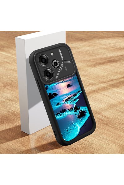 Hontinga حافظة حماية للكاميرا من السيليكون متوافقة مع هاتف Tecno Pova 6 Pro، ...