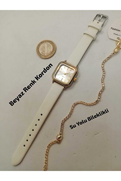 Brality Vintage Design Model, Gold Color Case, Silver Color Dial, White Color...