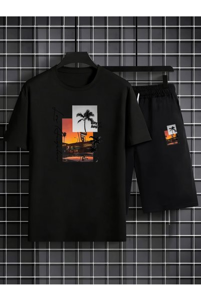 gencerco Los angeles special design printed men's premium oversize top and bo...