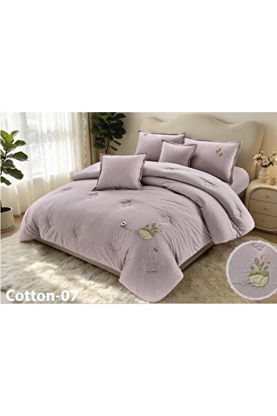 Barigo Simple 100% Cotton Embroidered 4-Piece Bedspread