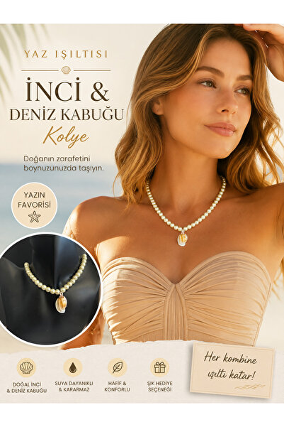 CROCUS DESIGN Tasarım İnci boncuklu kolye