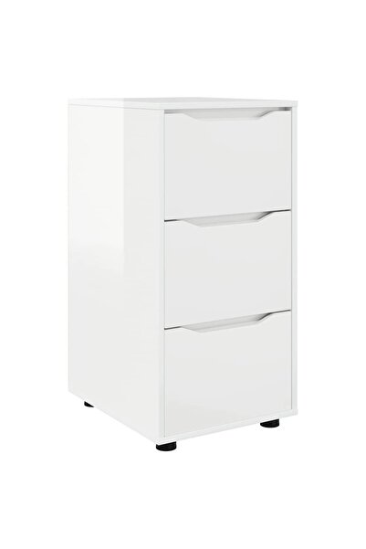 vidaxl Dulap de depozitare Alb lucios 40 x 48 x 81 cm Lemn compozit