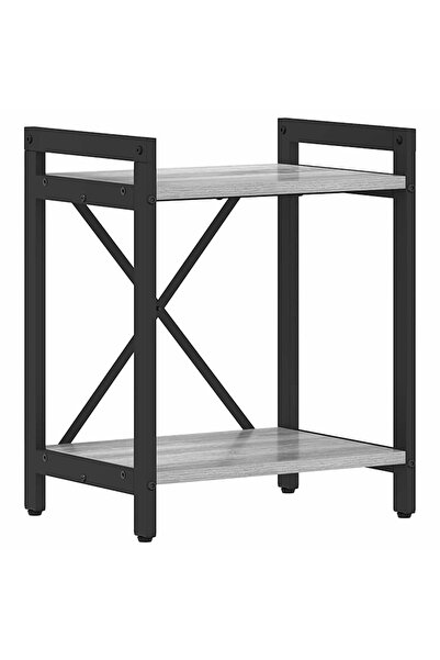 vidaxl Raft pentru cărți sonoma gri 40 x 30 x 50 cm Lemn compozit