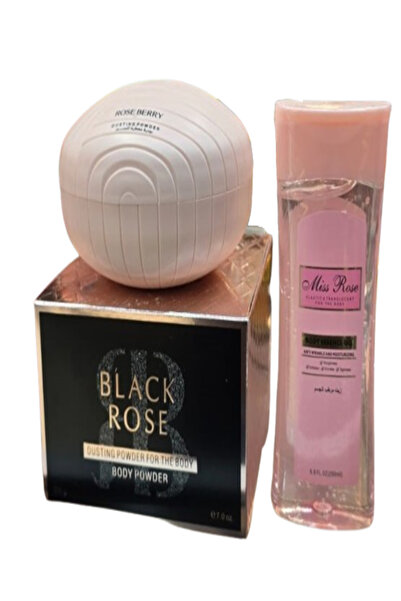 MISS ROSE مسحوق الورد الأسود للجسم + زيت الجسم