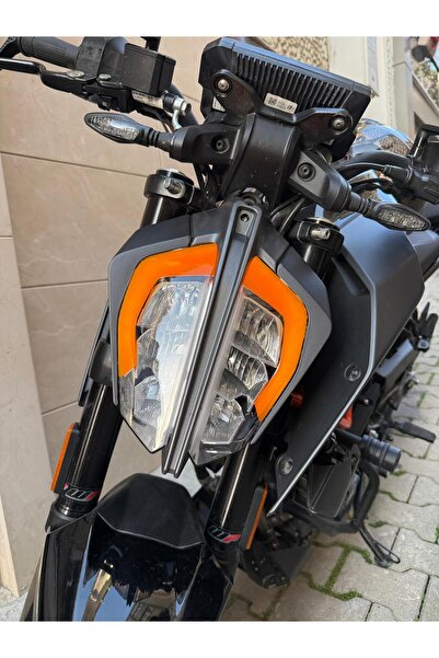 Ark Sticker KTM Duke Gen 2 Kasa 2017 Ve 2023 Gündüz Led Sticker Set Turuncu