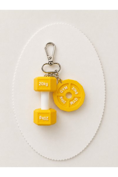 MSVstudio3d Gym Charm Keychain Large Size |   5 cm Dumbbell and Weight Plate ...